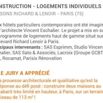 article esprimm Trophées de la Construction Batiactu 2016